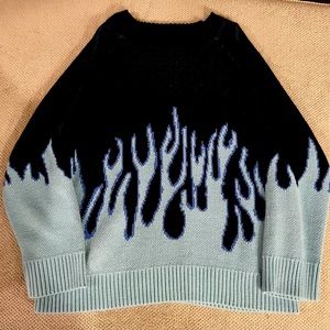 Blue flame sweater - Large - Aelfric Aden